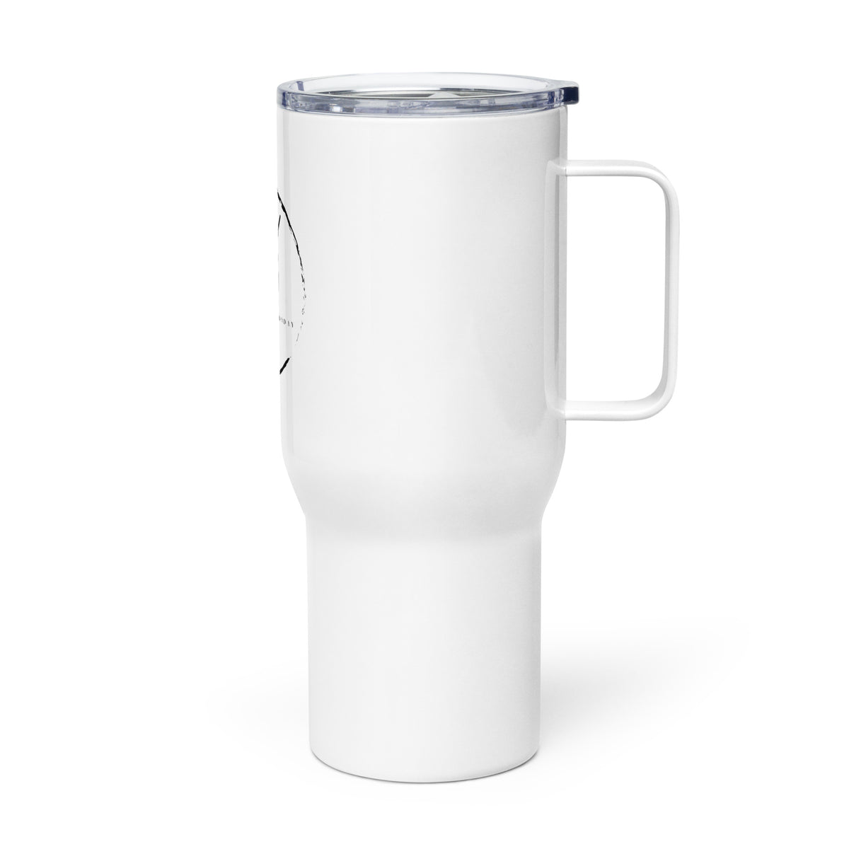 Travel mug with a handle