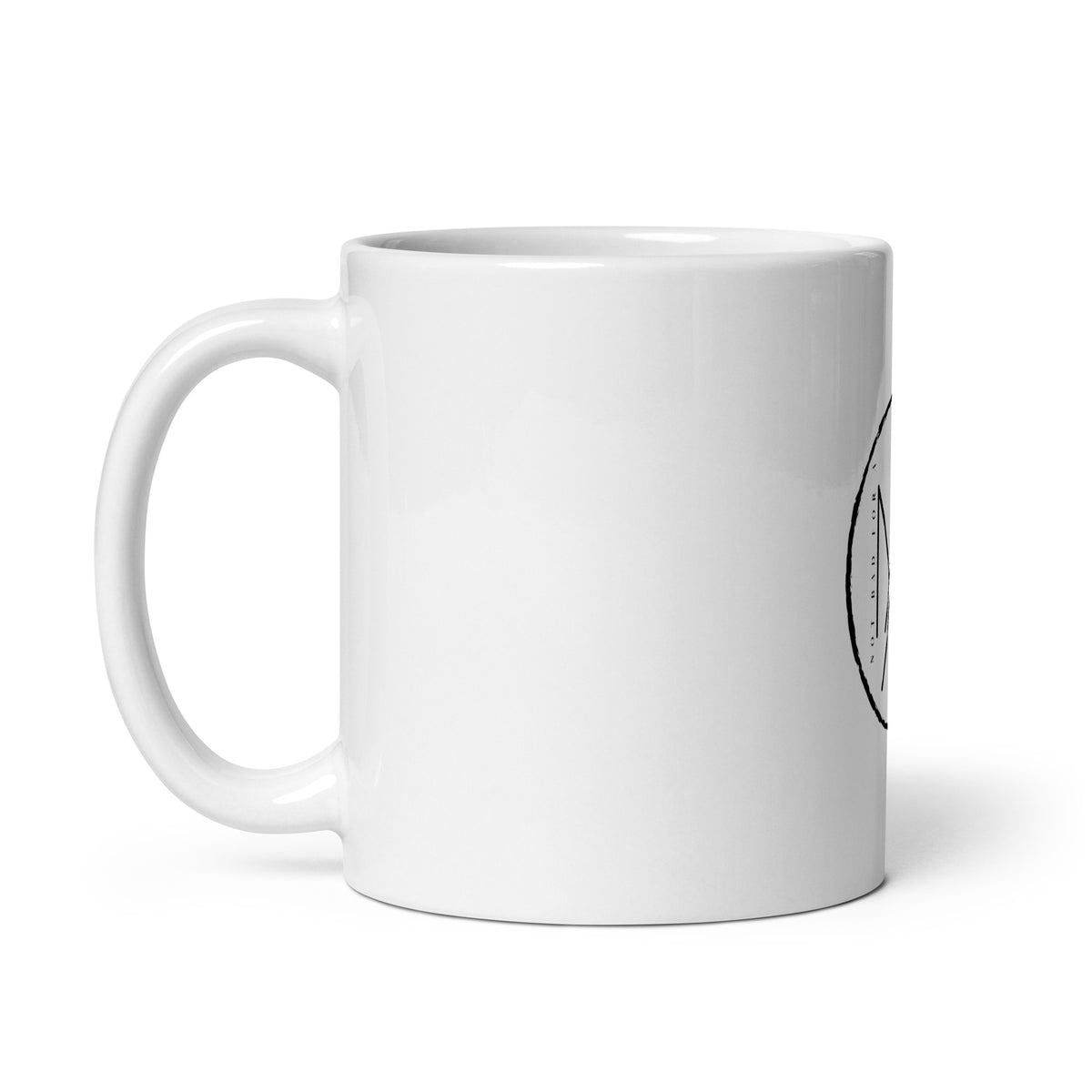 White glossy mug